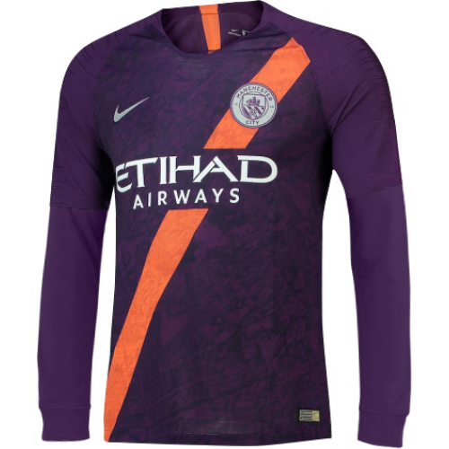 Manchester City 18/19 Long Sleeve 3rd Away Soccer Jersey Shirt
